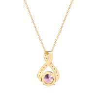 Infinity Halo Solitaire Necklace