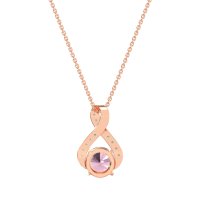 Infinity Halo Solitaire Necklace