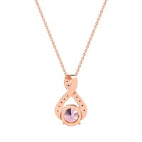 Infinity Halo Solitaire Necklace