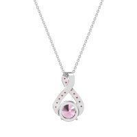 Infinity Halo Solitaire Necklace