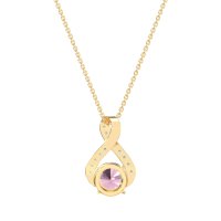 Infinity Halo Solitaire Necklace
