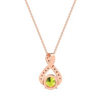 Infinity Halo Solitaire Necklace