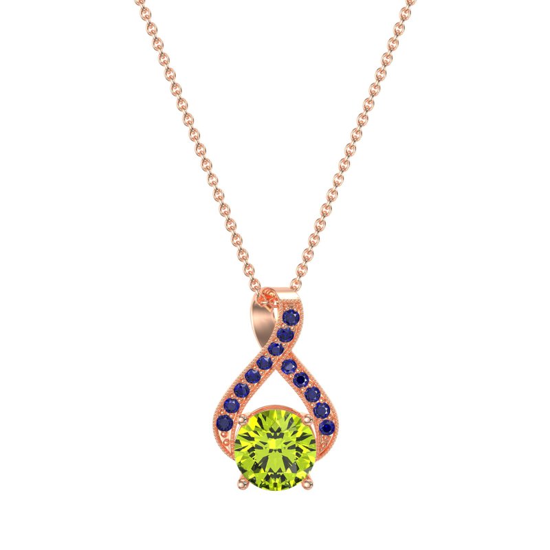 Infinity Halo Solitaire Necklace
