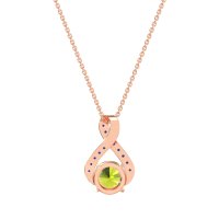 Infinity Halo Solitaire Necklace
