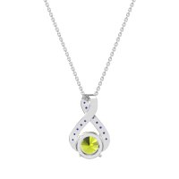 Infinity Halo Solitaire Necklace