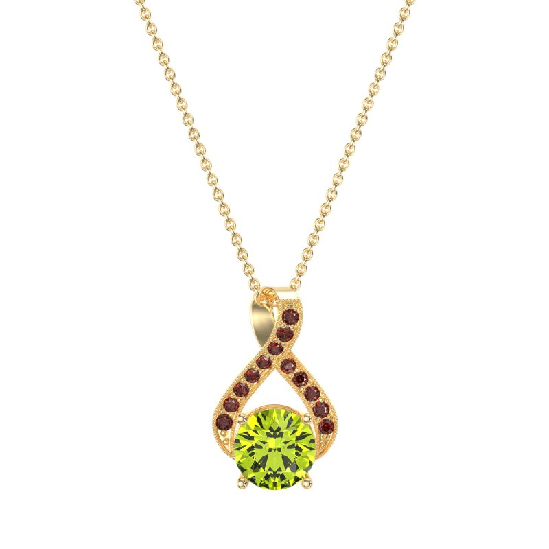 Infinity Halo Solitaire Necklace