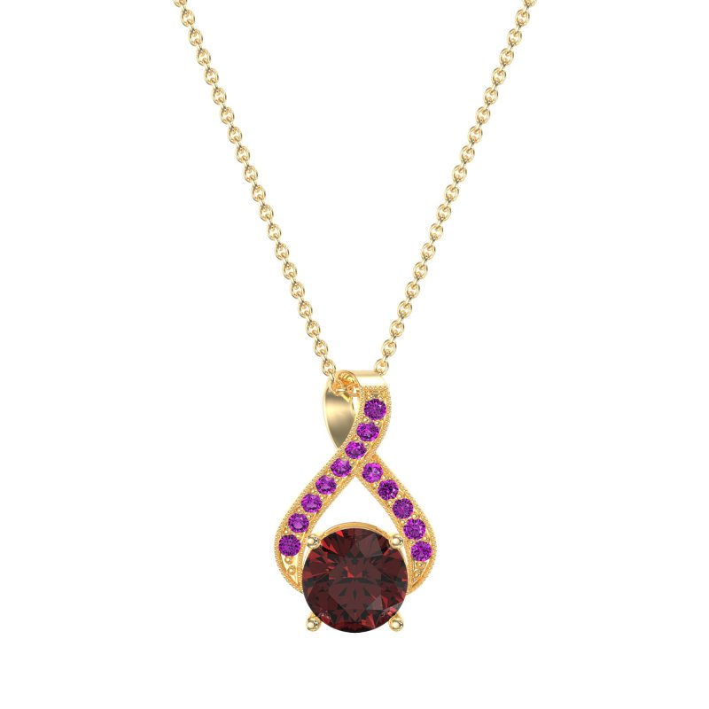 Infinity Halo Solitaire Necklace