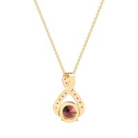 Infinity Halo Solitaire Necklace