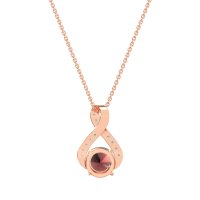 Infinity Halo Solitaire Necklace