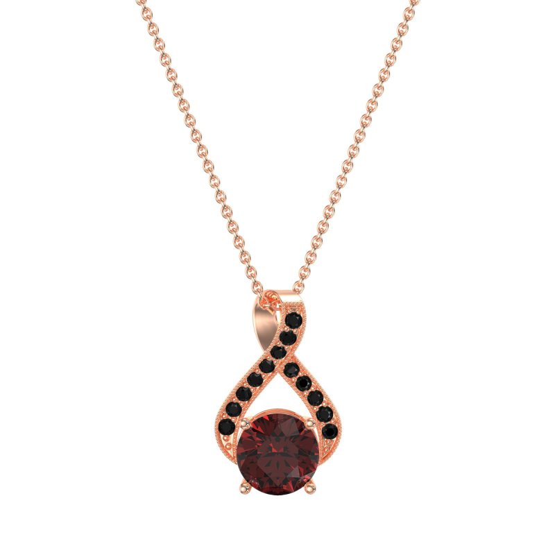 Infinity Halo Solitaire Necklace