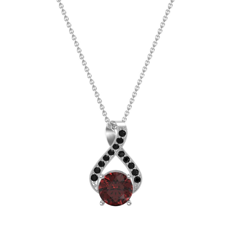 Infinity Halo Solitaire Necklace