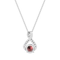 Infinity Halo Solitaire Necklace