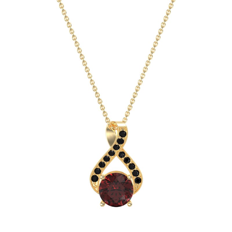 Infinity Halo Solitaire Necklace