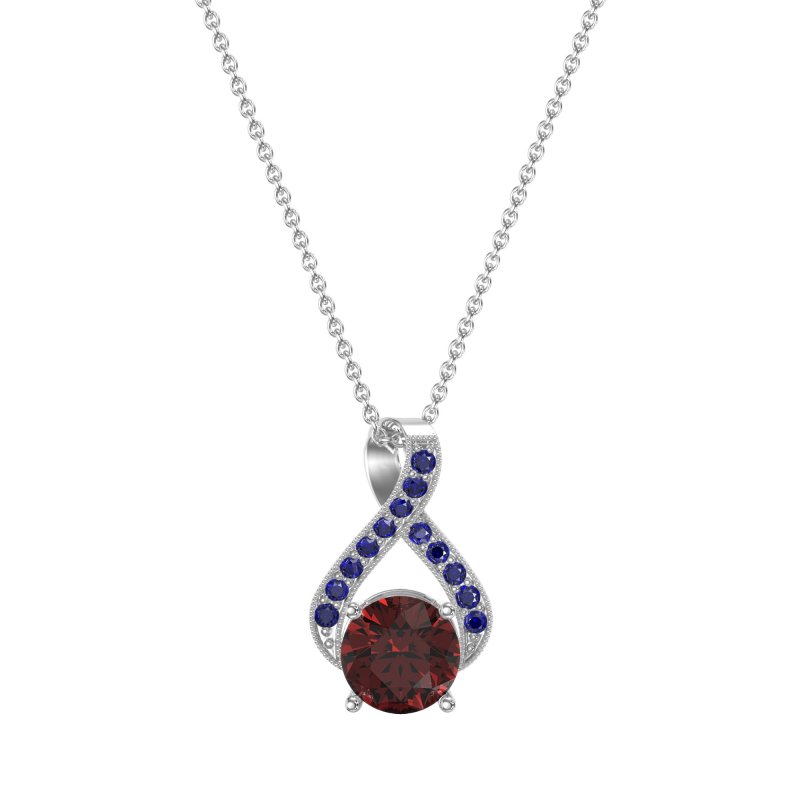 Infinity Halo Solitaire Necklace