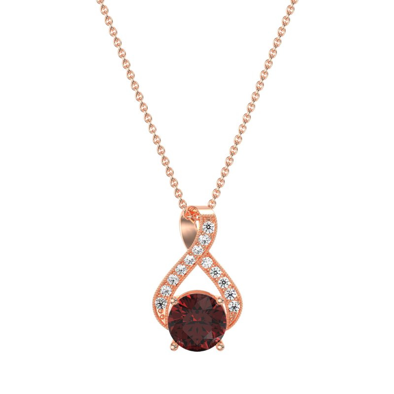 Infinity Halo Solitaire Necklace