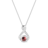 Infinity Halo Solitaire Necklace
