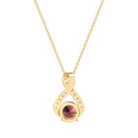 Infinity Halo Solitaire Necklace