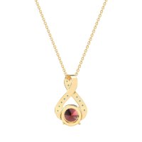 Infinity Halo Solitaire Necklace