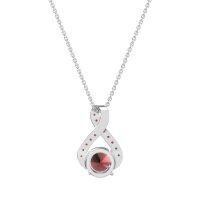 Infinity Halo Solitaire Necklace