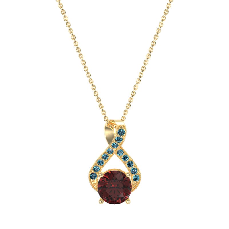 Infinity Halo Solitaire Necklace