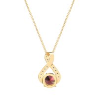 Infinity Halo Solitaire Necklace