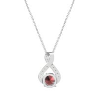 Infinity Halo Solitaire Necklace