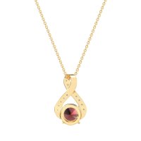 Infinity Halo Solitaire Necklace