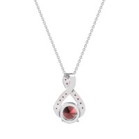 Infinity Halo Solitaire Necklace