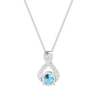 Infinity Halo Solitaire Necklace
