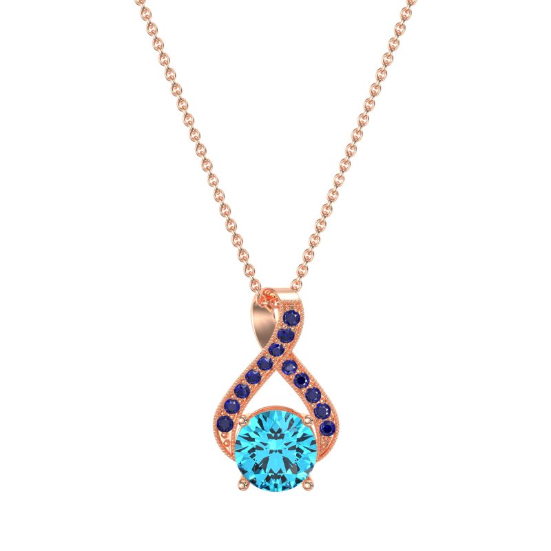 Infinity Halo Solitaire Necklace
