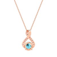 Infinity Halo Solitaire Necklace