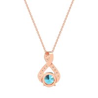 Infinity Halo Solitaire Necklace