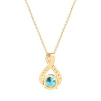 Infinity Halo Solitaire Necklace