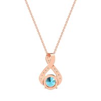 Infinity Halo Solitaire Necklace