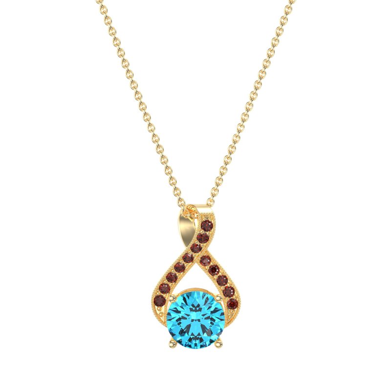 Infinity Halo Solitaire Necklace