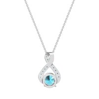 Infinity Halo Solitaire Necklace