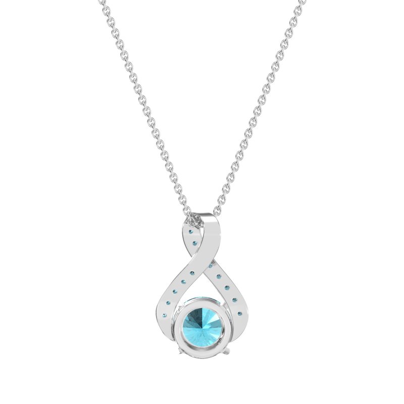Infinity Halo Solitaire Necklace