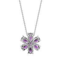 Pear Shapes Flower Necklace