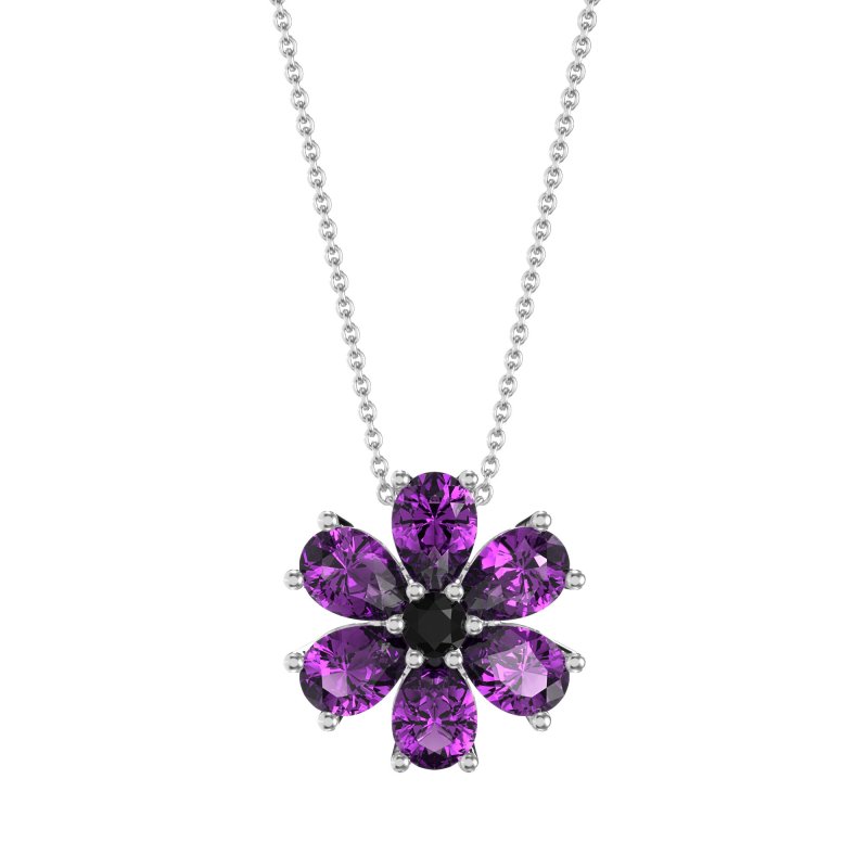 Pear Shapes Flower Necklace