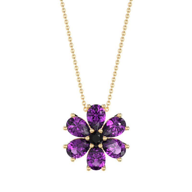 Pear Shapes Flower Necklace