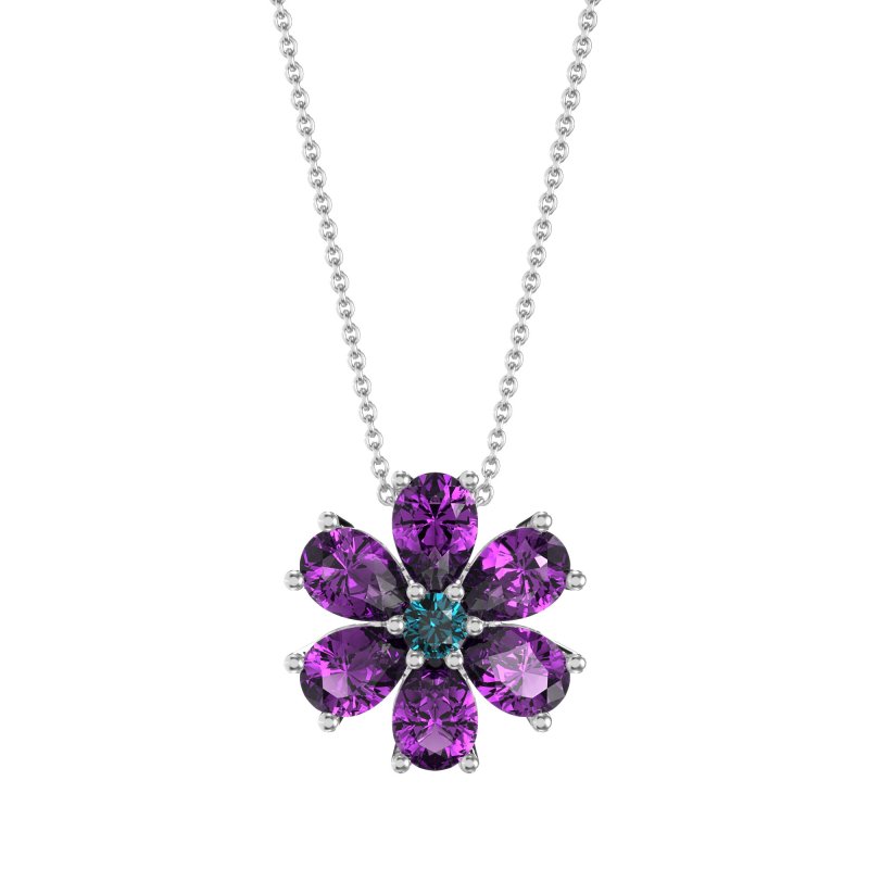 Pear Shapes Flower Necklace