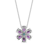 Pear Shapes Flower Necklace