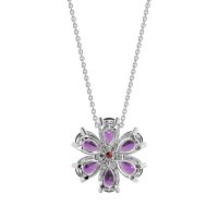 Pear Shapes Flower Necklace