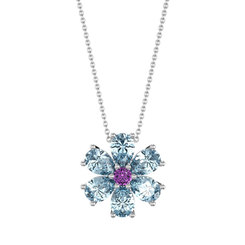 Pear Shapes Flower Necklace