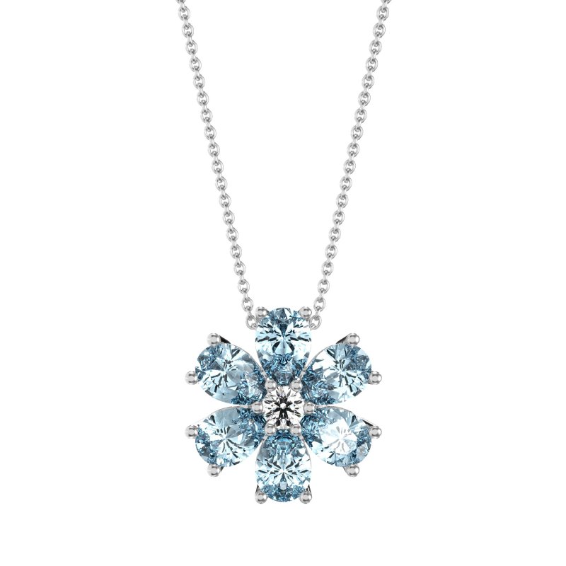 Pear Shapes Flower Necklace