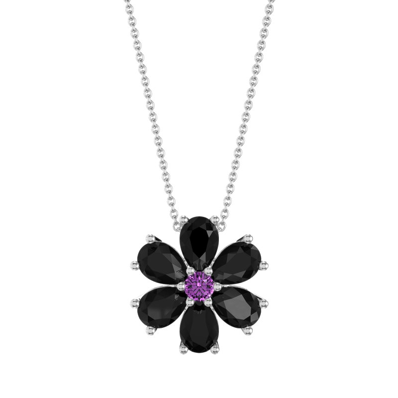 Pear Shapes Flower Necklace