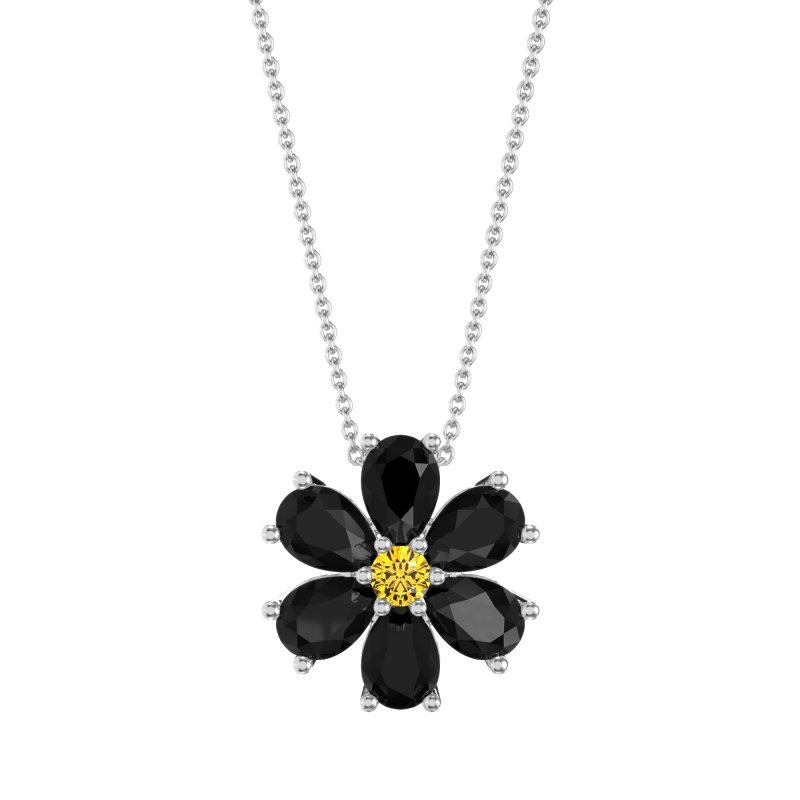 Pear Shapes Flower Necklace