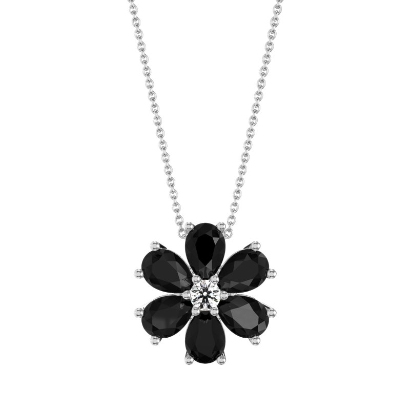 Pear Shapes Flower Necklace