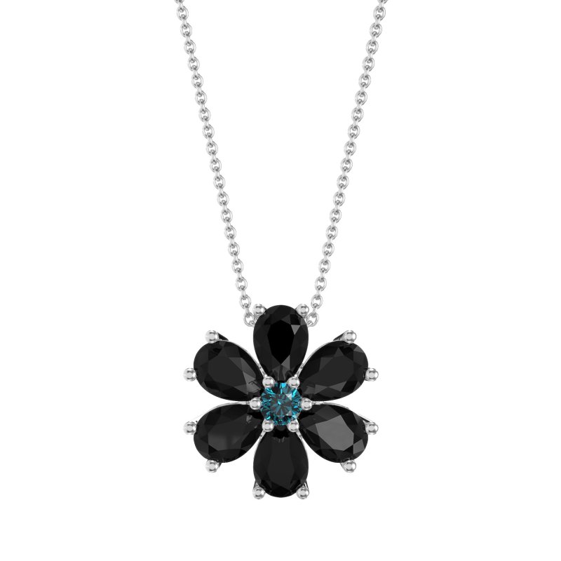 Pear Shapes Flower Necklace