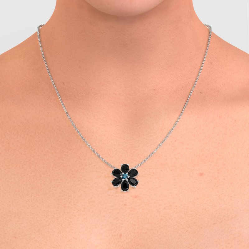 Pear Shapes Flower Necklace